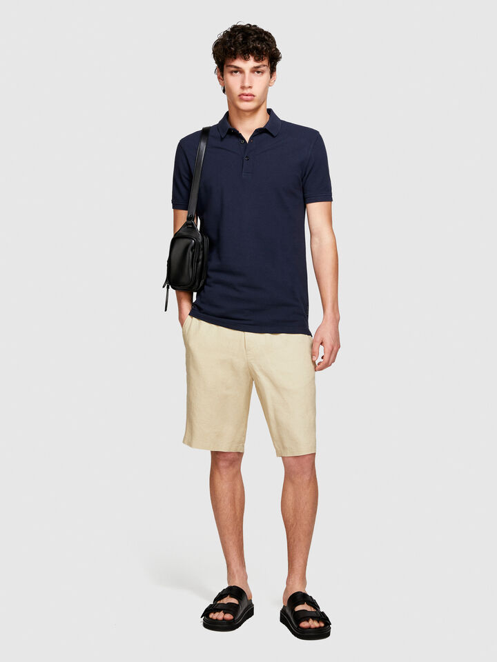 Slim fit polo - men's polos - Dark Blue | Sisley image number 1
